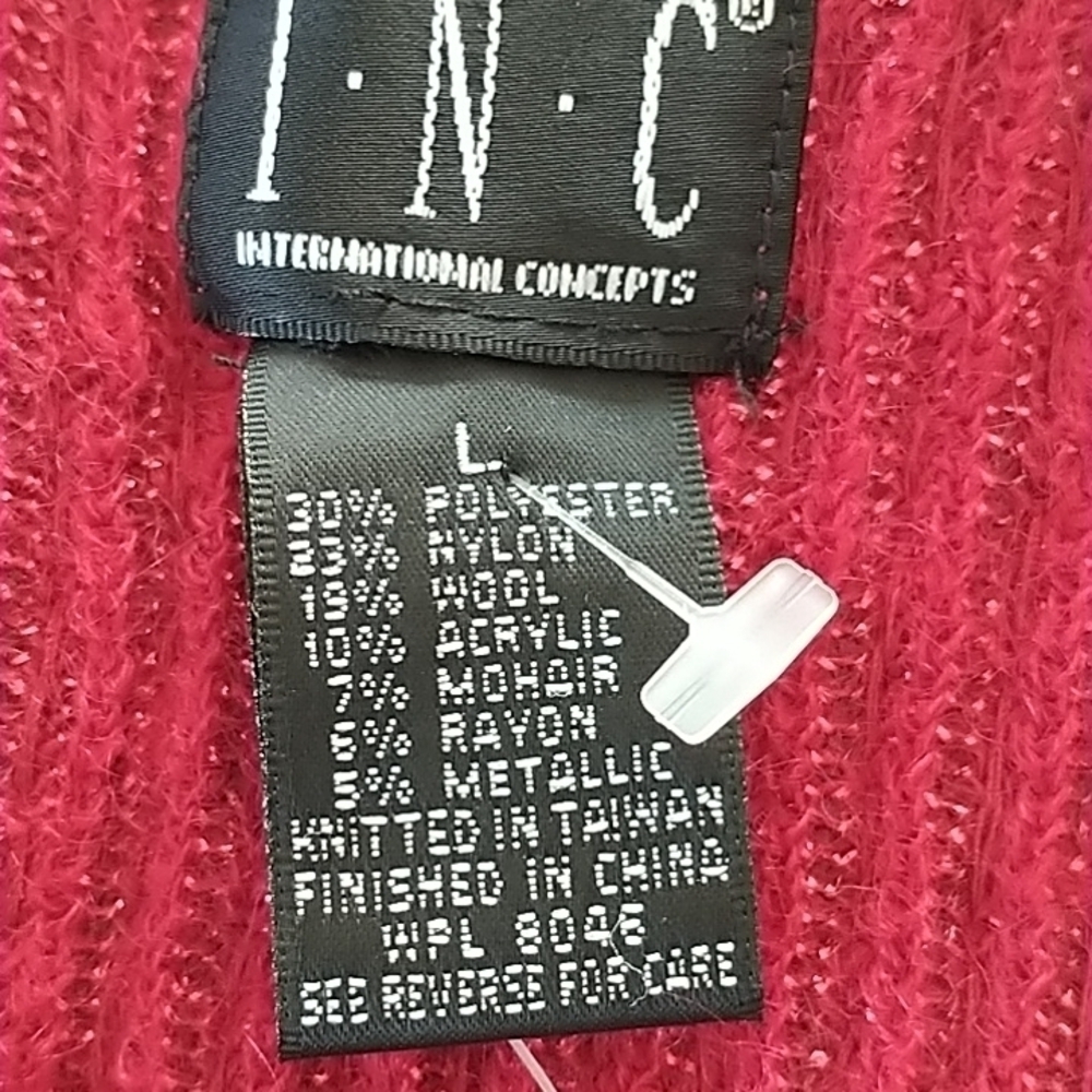INC Beaded V Neck Dressy Top L - Picture 8 of 12